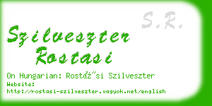 szilveszter rostasi business card